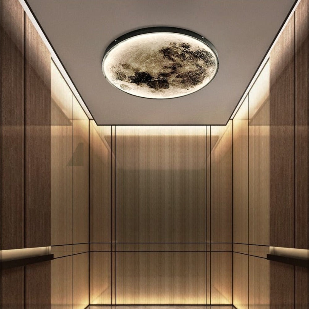 3D LED Maan of Aarde Plafond- en Muurlicht met Afstandsbediening – Dimbaar en Warm Licht 2