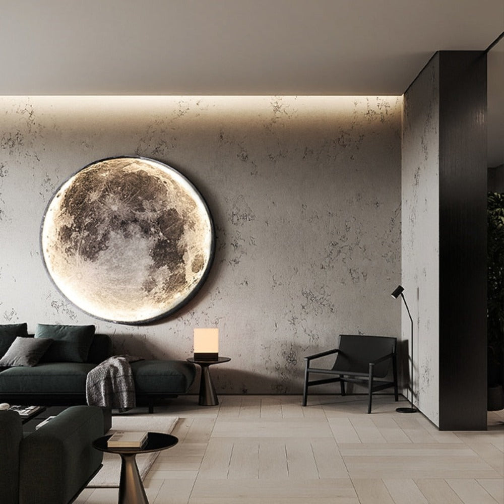 3D LED Maan of Aarde Plafond- en Muurlicht met Afstandsbediening – Dimbaar en Warm Licht 6
