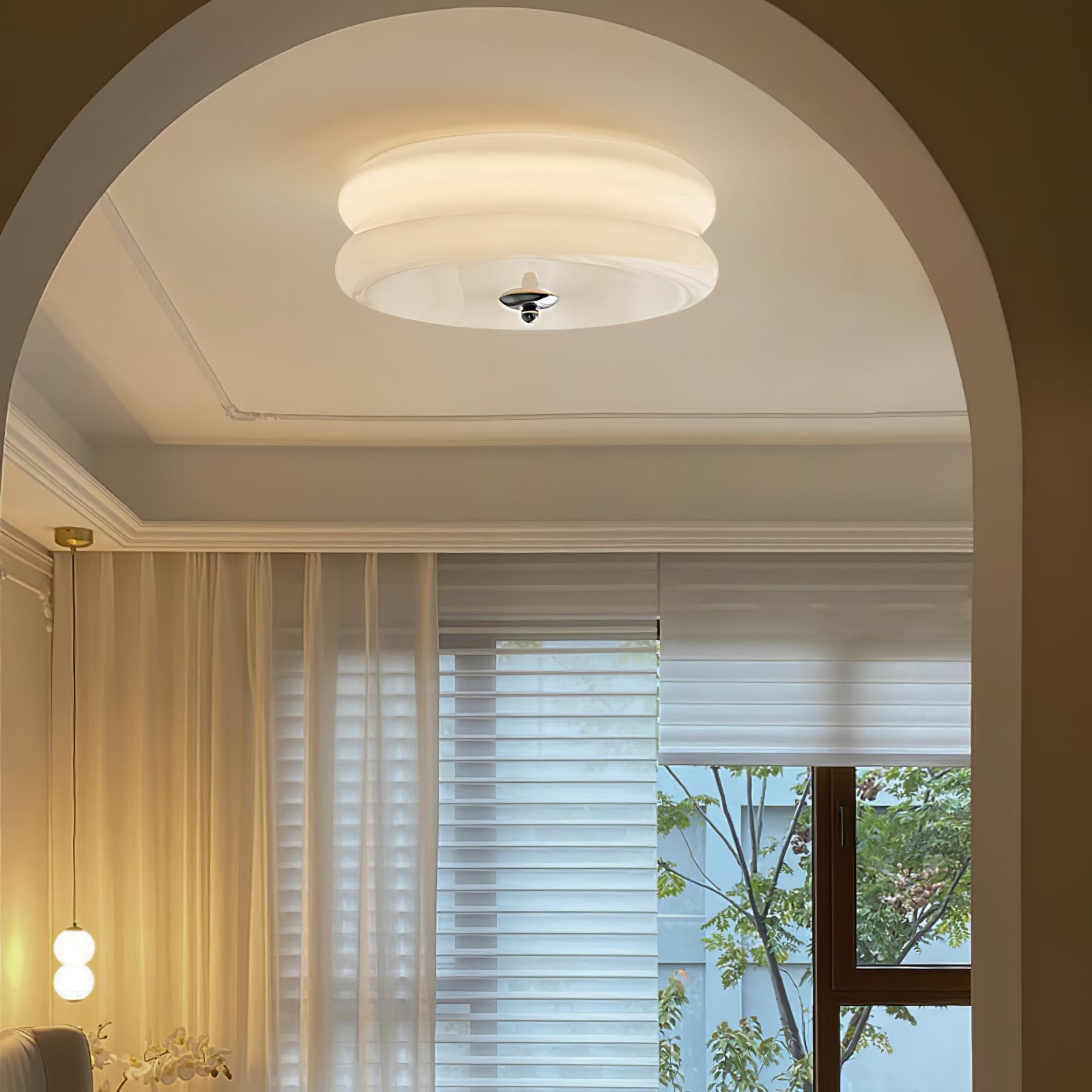 Art Deco Vintage Plafondlamp met Geïntegreerde LED – Handgemaakt voor Slaapkamer en Woonkamer 2