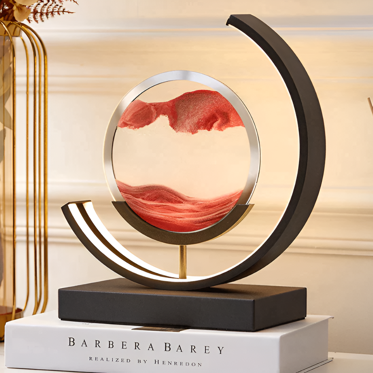 Dimbare LED Zandlamp met Afstandsbediening en 3 Lichtkleuren voor een Rustgevende Sfeer 2