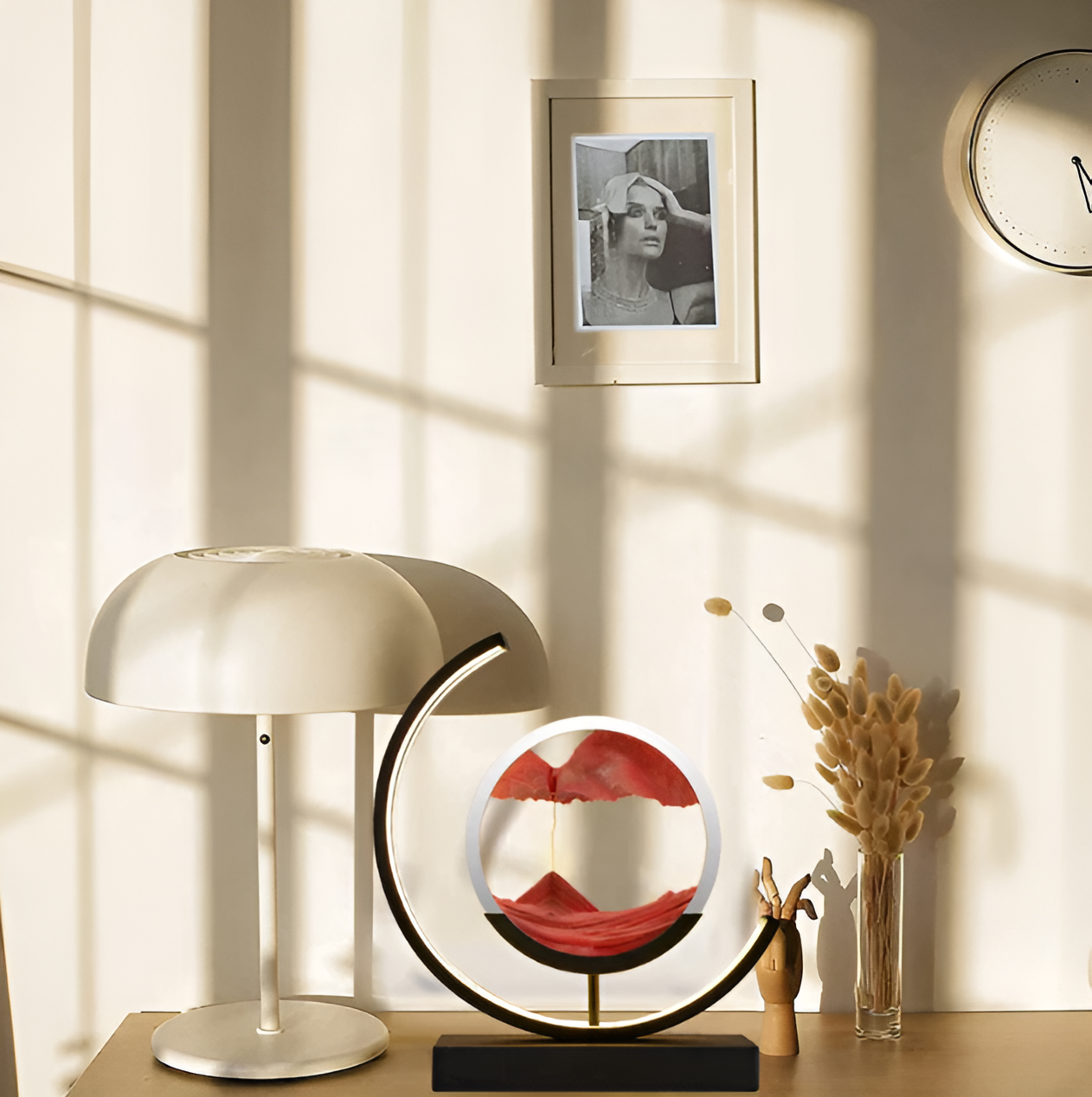 Dimbare LED Zandlamp met Afstandsbediening en 3 Lichtkleuren voor een Rustgevende Sfeer 3