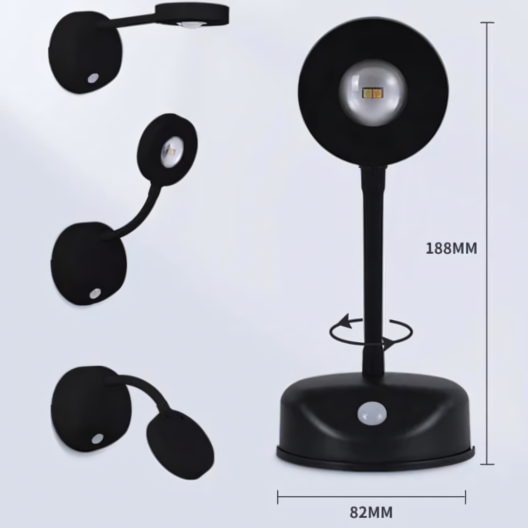 Draadloos LED-Spotlight met Bewegingssensor en 360° Verstelbare Bevestiging voor Binnen en Buiten 6