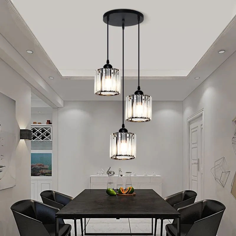 Elegante Hanglamp van Glas en Metaal voor Woonkamer, Eettafel of Slaapkamer - Verstelbare Lengte 6