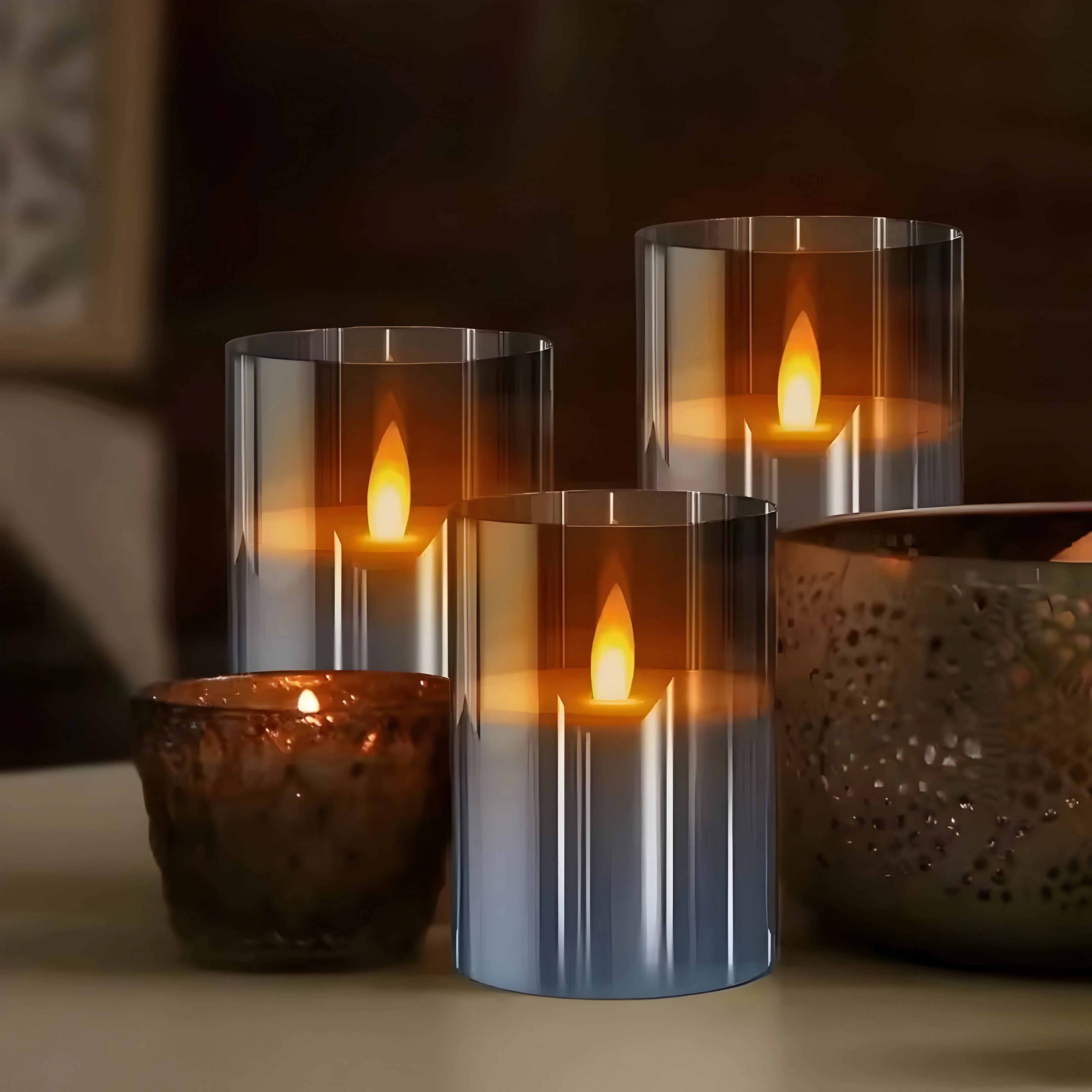 Flikkerende LED Waskaarslamp voor een Warme Sfeer – Vlamloze Verlichting 3