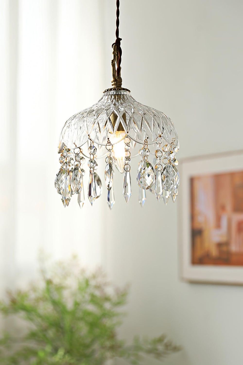 Hanglamp met Glazen Kap en Vintage Ontwerp voor Woonkamer en Eettafel – Sfeervolle Binnenverlichting 4