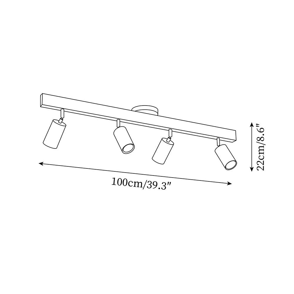 Houten Spoorverlichting met LED - Modern Ontwerp voor Woonkamer en Badkamer, Warm Wit Licht 7
