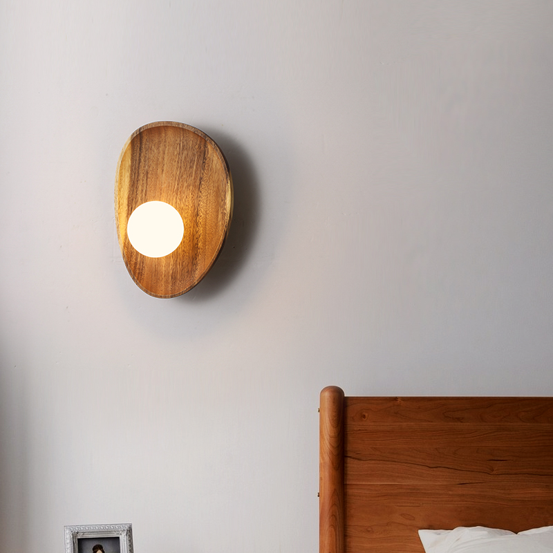 Houten Wandlamp met LED Verlichting voor Binnen – Elegante Muurlamp voor Woonkamer en Slaapkamer 4