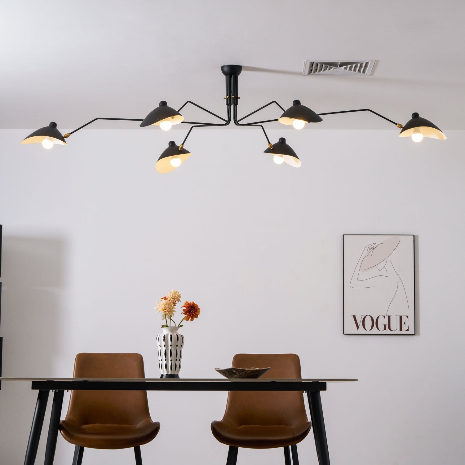Industriele Hanglamp met 3 of 6 Armen – Unieke Eetkamer en Woonkamer Lamp voor Binnenruimtes 6