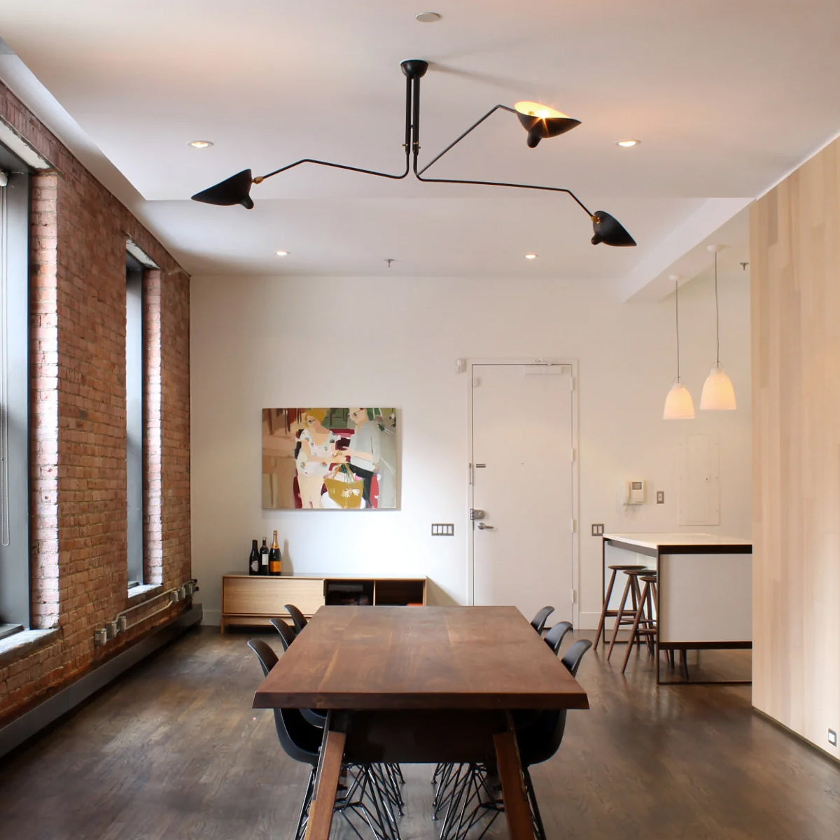 Industriele Hanglamp met 3 of 6 Armen – Unieke Eetkamer en Woonkamer Lamp voor Binnenruimtes 7
