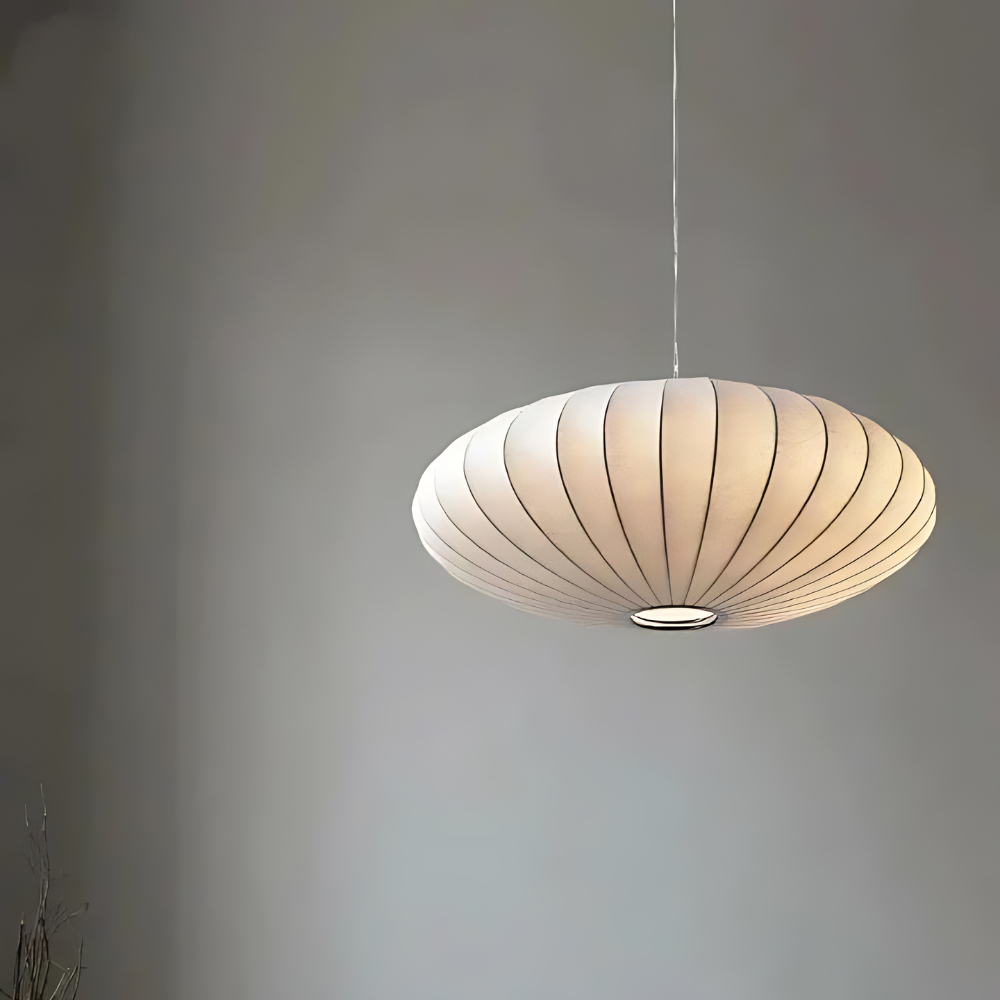 Japandi Hanglamp van Luxe Kunstzijde voor Eettafel en Woonkamer Decoratie 1