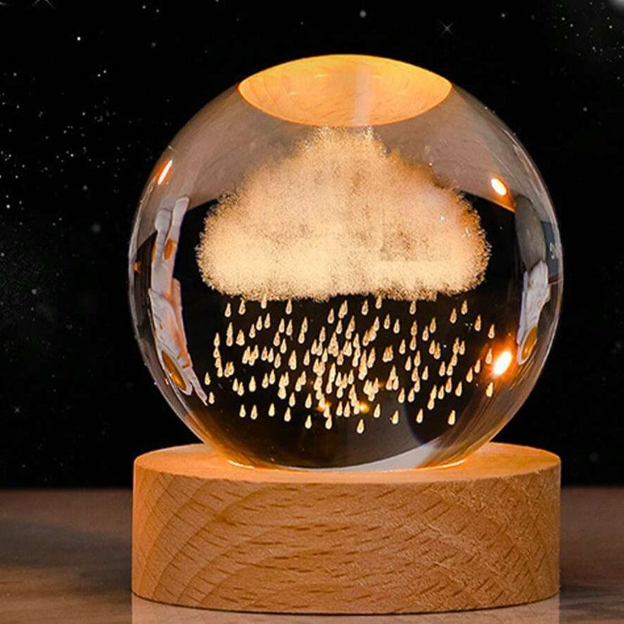 Luminous Crystal Ball met 3D Gravure – Magische Nachtlamp voor Sterrenliefhebbers en Ruimtefans 12