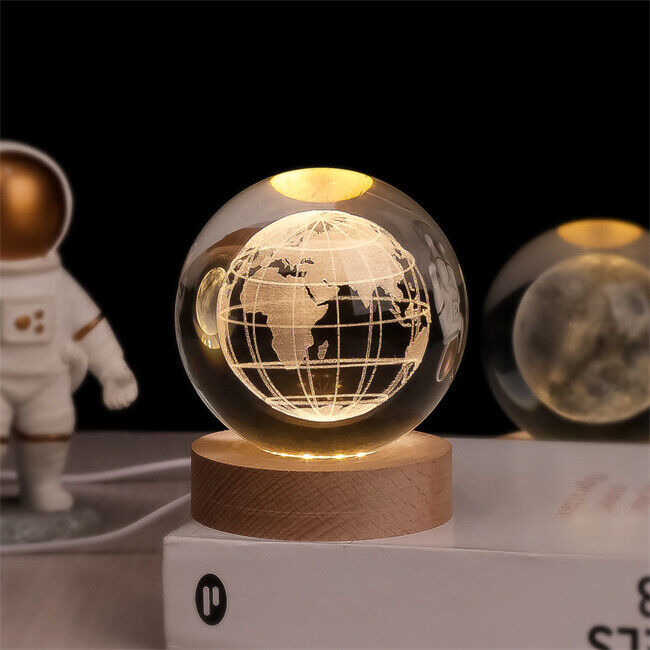 Luminous Crystal Ball met 3D Gravure – Magische Nachtlamp voor Sterrenliefhebbers en Ruimtefans 6