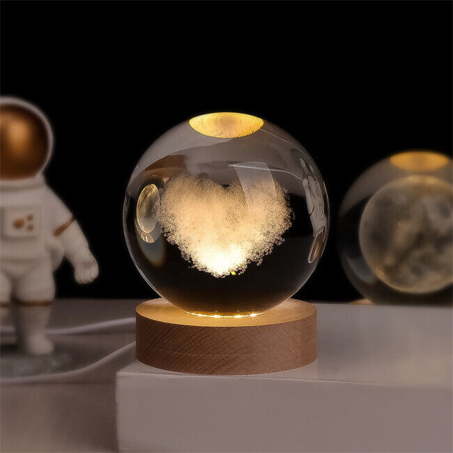 Luminous Crystal Ball met 3D Gravure – Magische Nachtlamp voor Sterrenliefhebbers en Ruimtefans 8