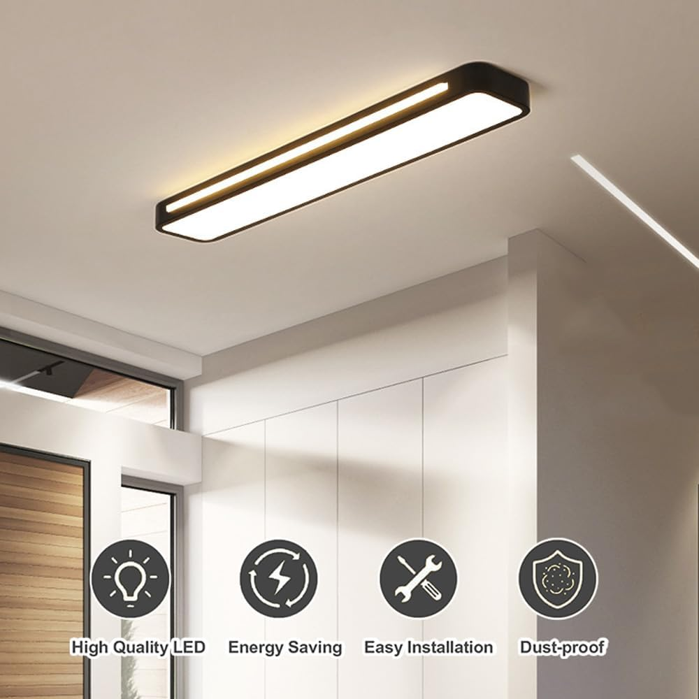 Minimalistisch Lineair LED Plafondlicht met Aanpasbare Maten en Warm Witte Verlichting 2