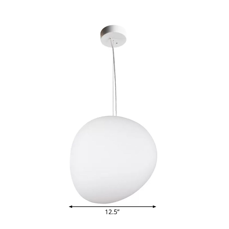 Moderne Hanglamp Eettafel met Kiezelvormige Kap van Hoogwaardig Plastic – Eetkamer Lamp 2