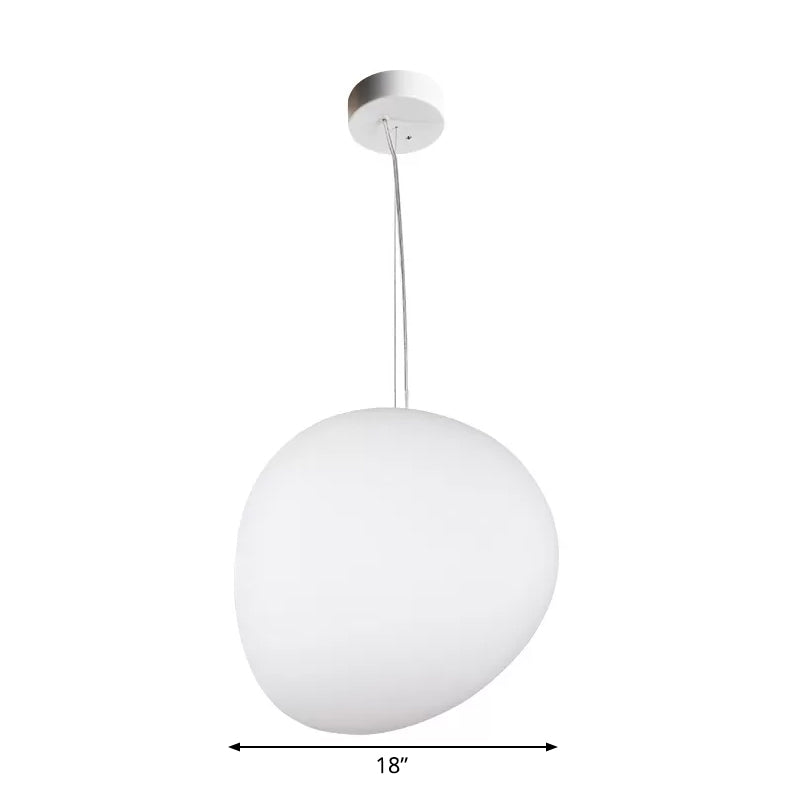 Moderne Hanglamp Eettafel met Kiezelvormige Kap van Hoogwaardig Plastic – Eetkamer Lamp 6