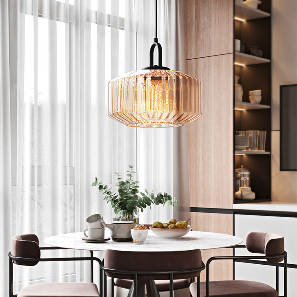 Moderne Hanglamp voor Eettafel - Elegante Glas en Metaal Eetkamer Lamp met Warme Verlichting 5