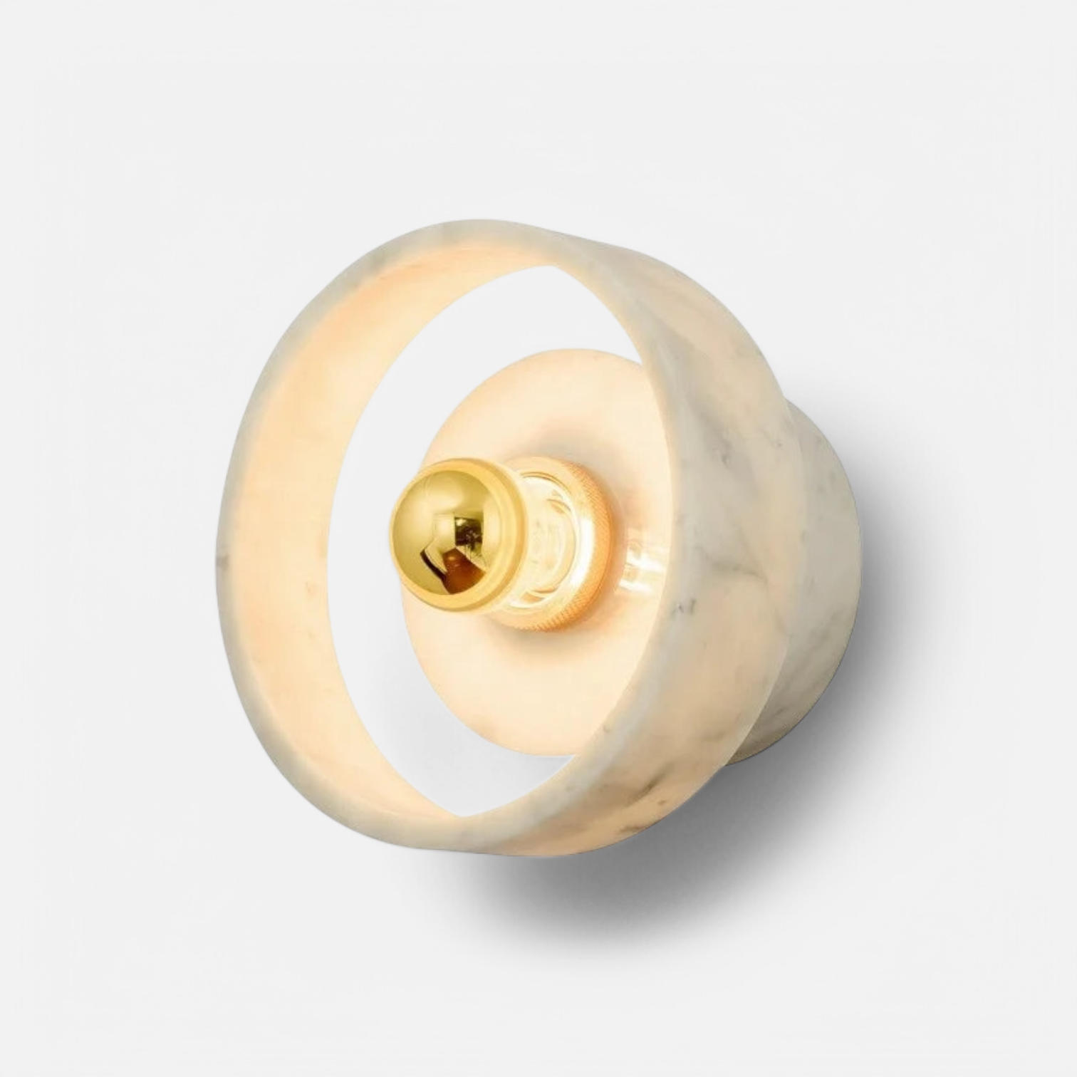 Moderne Marmeren Wandlamp Wabi-Sabi – Tijdloos Design voor Binnengebruik en Gezellige Verlichting 0