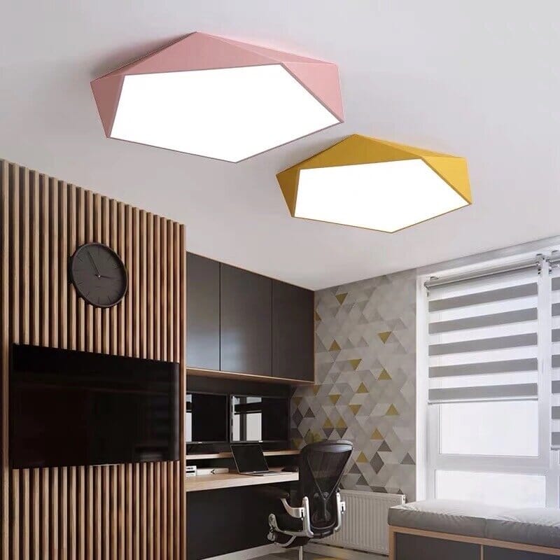 Moderne Plafondlamp Dimbaar LED Geometrisch Ontwerp voor Slaapkamer en Woonkamer 2