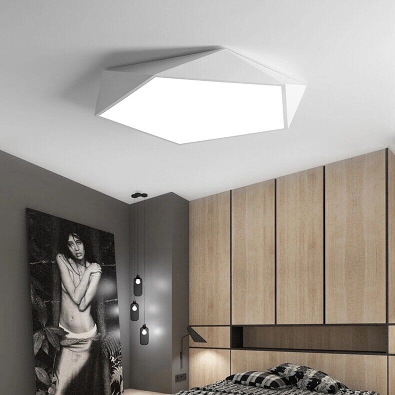 Moderne Plafondlamp Dimbaar LED Geometrisch Ontwerp voor Slaapkamer en Woonkamer 6