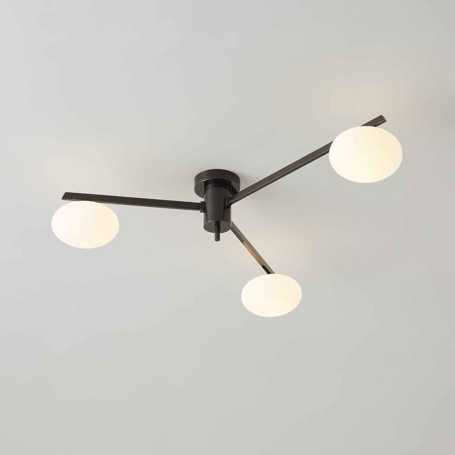 Moderne Plafondlamp met Witte Glazen Bol – Slank Ontwerp voor Slaapkamer en Woonkamer 7