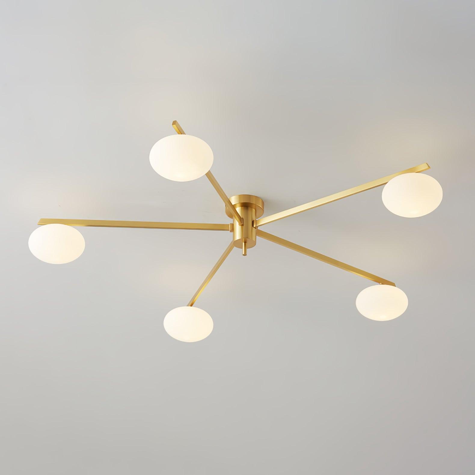 Moderne Plafondlamp met Witte Glazen Bol – Slank Ontwerp voor Slaapkamer en Woonkamer 8