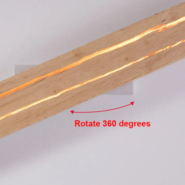 Moderne Wandlamp met Uniek Houtpatroon en Warm Licht voor Binnen 2