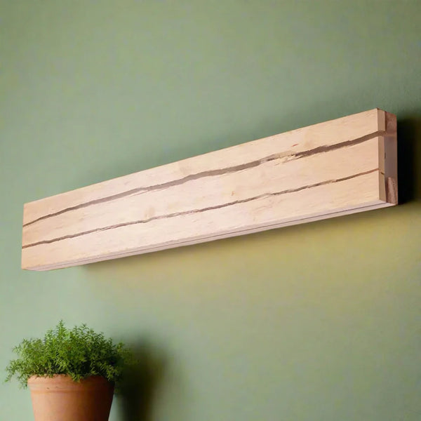 Moderne Wandlamp met Uniek Houtpatroon en Warm Licht voor Binnen 6