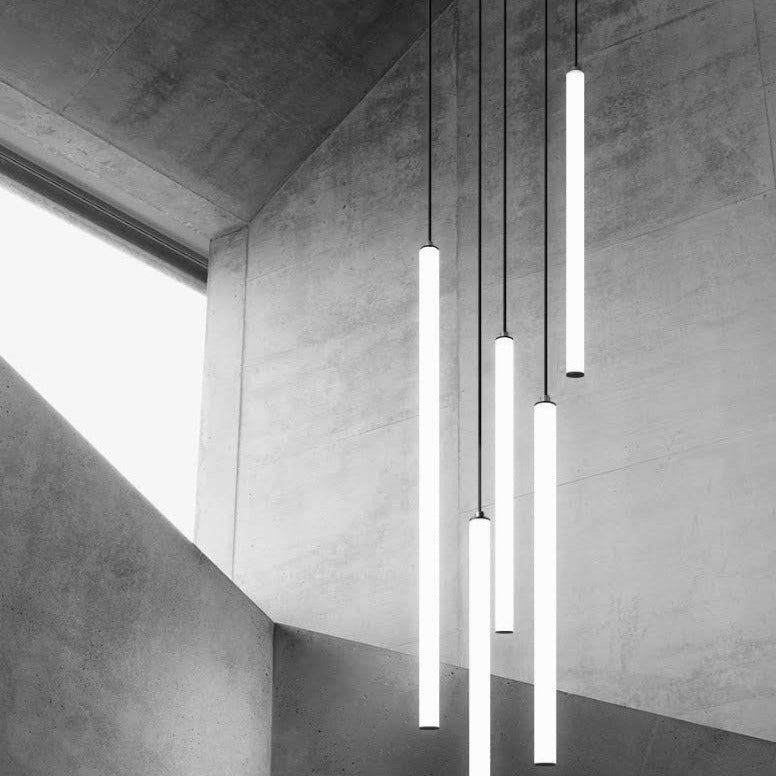 Moderne Zwarte Hanglamp met Verstelbare Hoogte en LED Verlichting voor Woonkamer en Slaapkamer 3