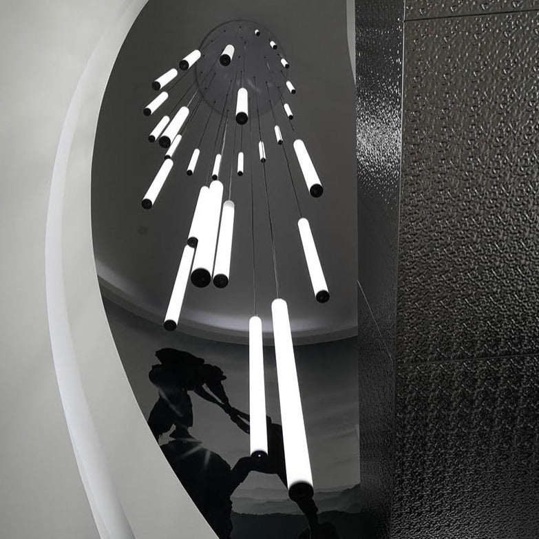 Moderne Zwarte Hanglamp met Verstelbare Hoogte en LED Verlichting voor Woonkamer en Slaapkamer 8