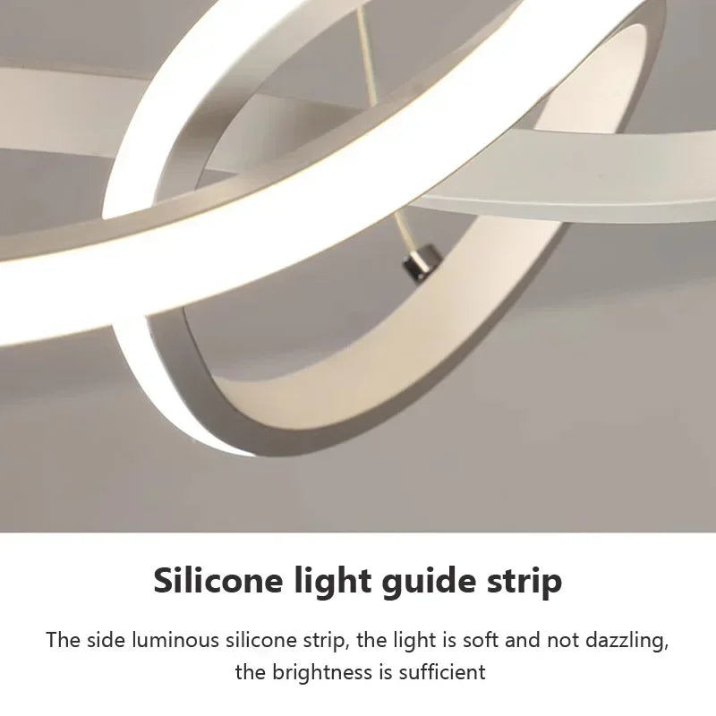Moderne Zwarte LED Plafondlamp met Afstandsbediening voor Slaapkamer en Woonkamer 3