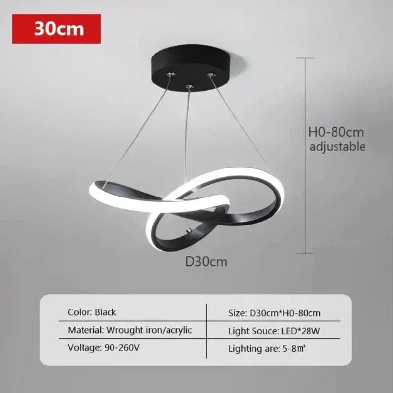 Moderne Zwarte LED Plafondlamp met Afstandsbediening voor Slaapkamer en Woonkamer 7