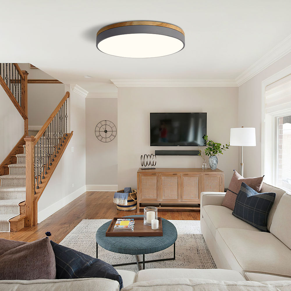 Natuurlijke Plafondlamp met Warm LED Licht voor Slaapkamer – Diverse Maten Verkrijgbaar 2
