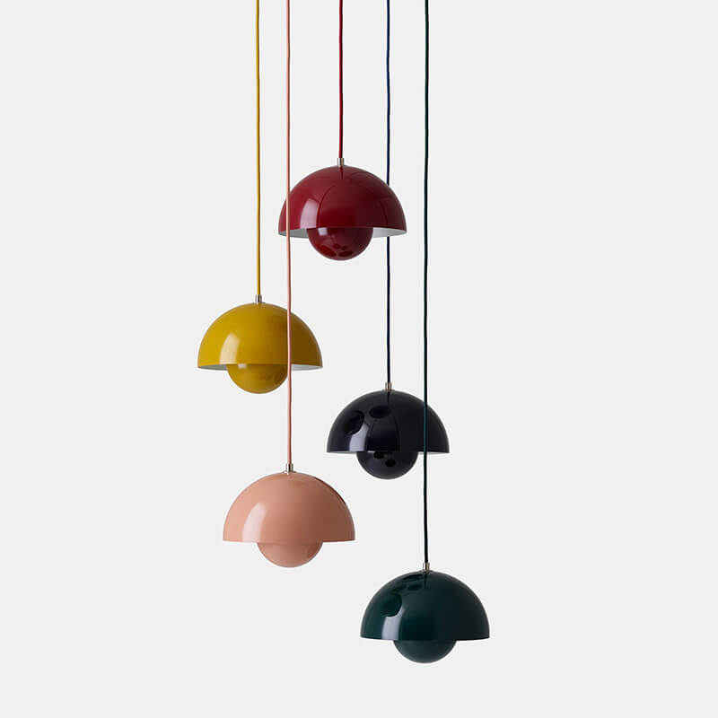 Noordse Hanglamp voor Eettafel en Woonkamer – Semicircle Koepel Lamp met Verstelbare Lengte 1