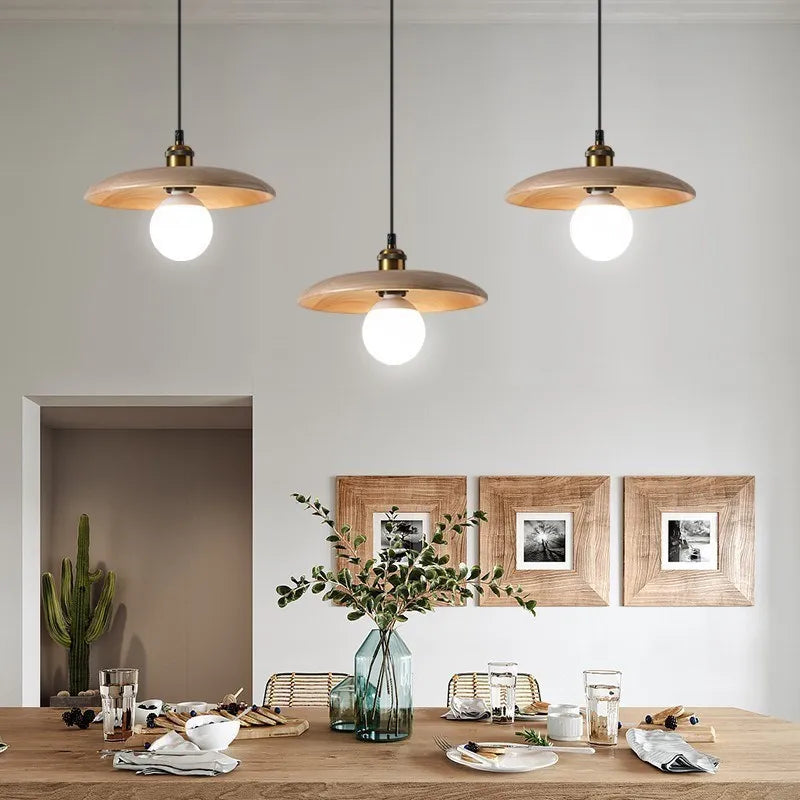 Noordse Houten Hanglamp voor Woonkamer, Eetkamer en Slaapkamer – Stijlvolle Verlichting voor Eettafel 3
