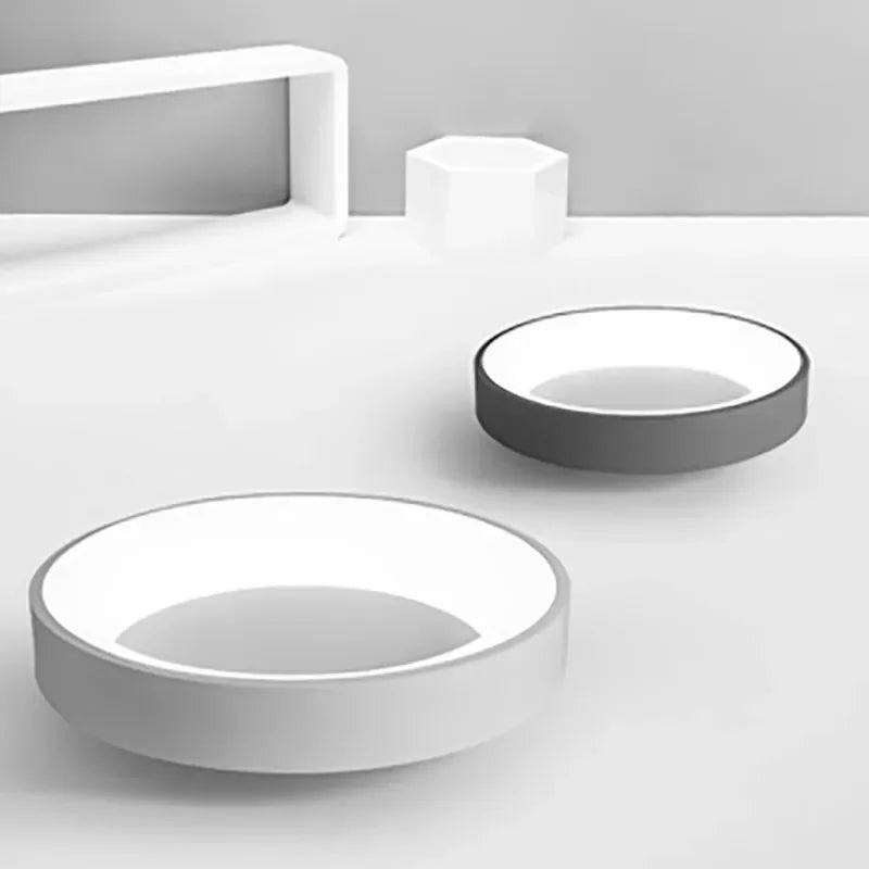 Noordse Ronde LED Plafondlamp - Minimalistisch Zwart Plafonnière voor Slaapkamer en Woonkamer 3