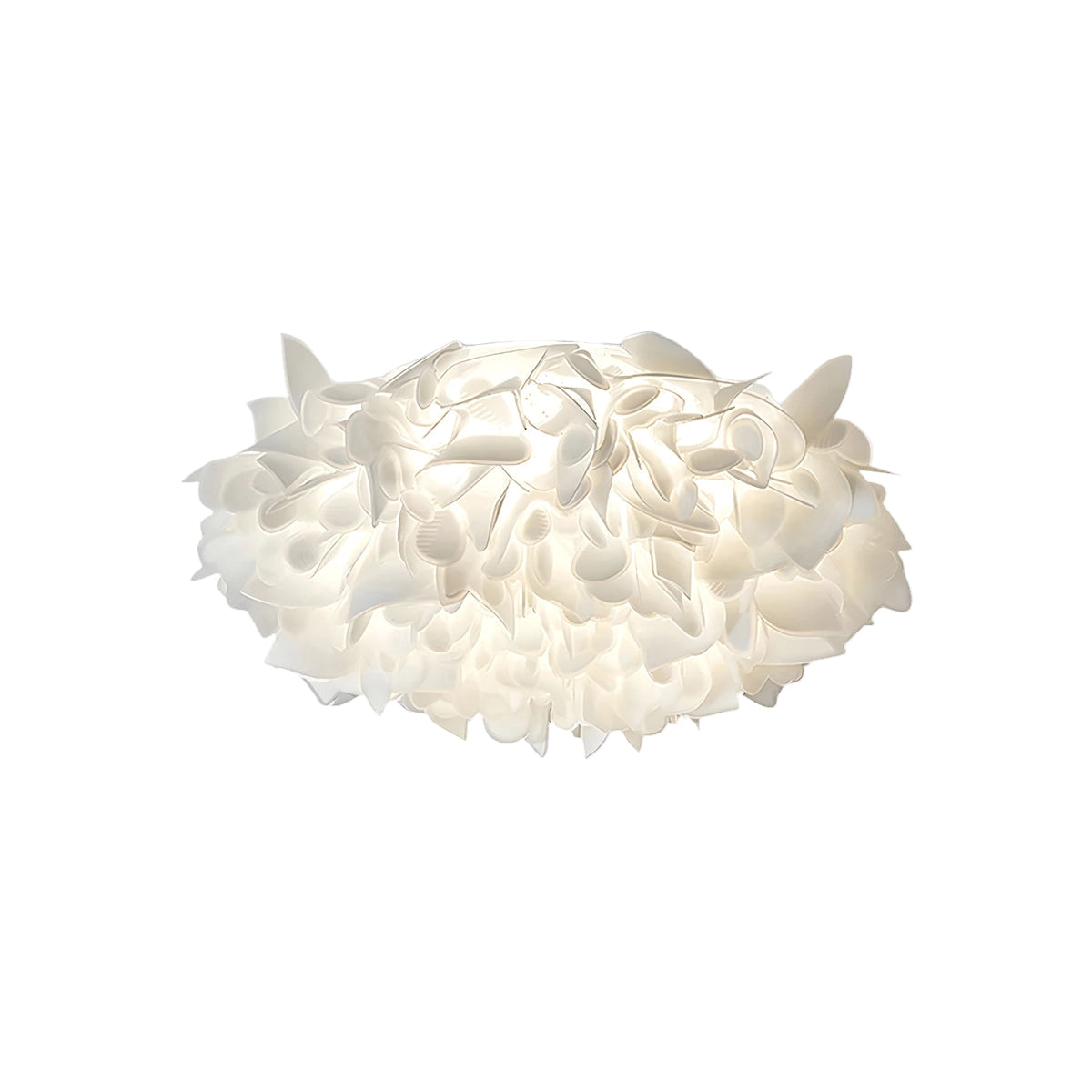 Witte Bloemvormige Plafondlamp – LED Plafonniere voor Slaapkamer en Gang, 30 cm Diameter 1
