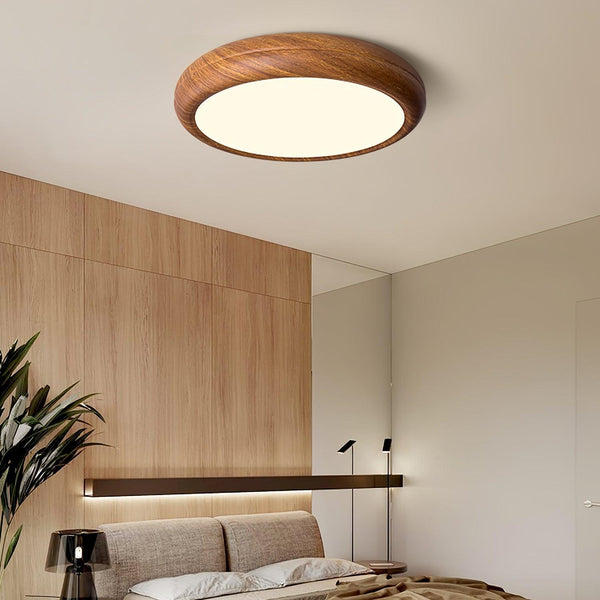 Plafondlamp met Houtnerf en Scandinavische Acrylafwerking voor Slaapkamer en Woonkamer 1