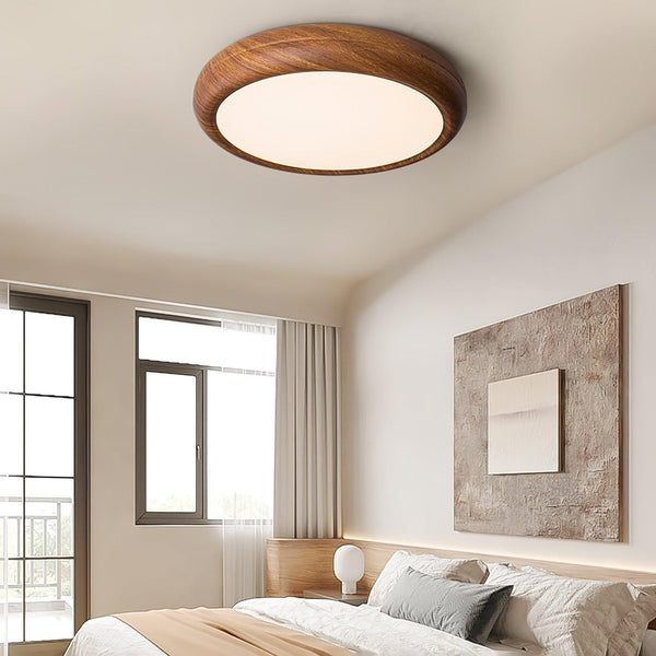 Plafondlamp met Houtnerf en Scandinavische Acrylafwerking voor Slaapkamer en Woonkamer 2