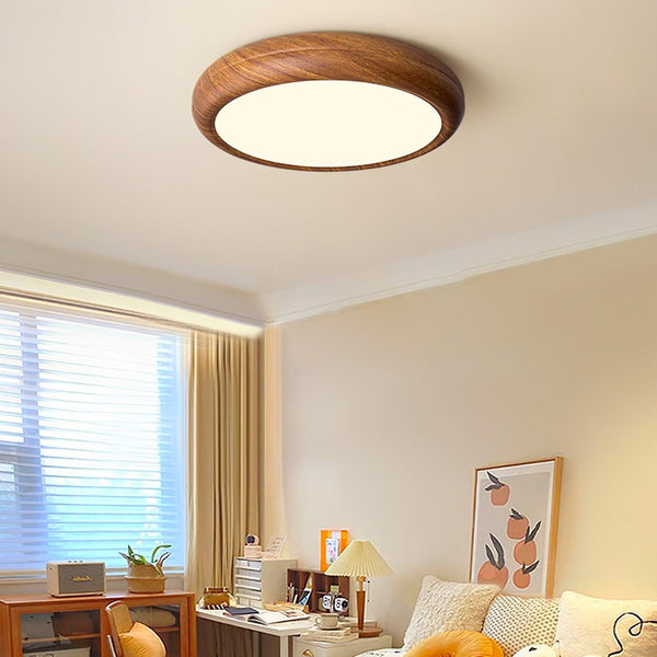 Plafondlamp met Houtnerf en Scandinavische Acrylafwerking voor Slaapkamer en Woonkamer 6