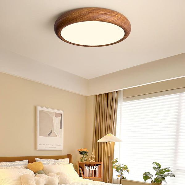 Plafondlamp met Houtnerf en Scandinavische Acrylafwerking voor Slaapkamer en Woonkamer 9