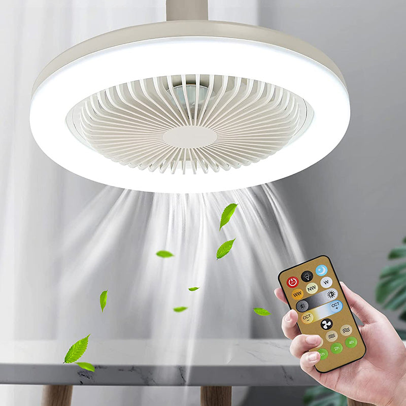 Plafondventilator met Lamp en Afstandsbediening - LED Plafondlamp met Ventilator voor Binnengebruik 0