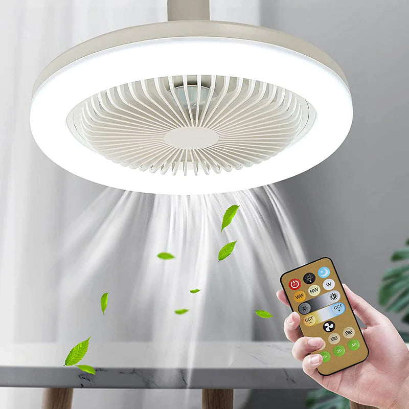 Plafondventilator met Lamp en Afstandsbediening - LED Plafondlamp met Ventilator voor Binnengebruik 4
