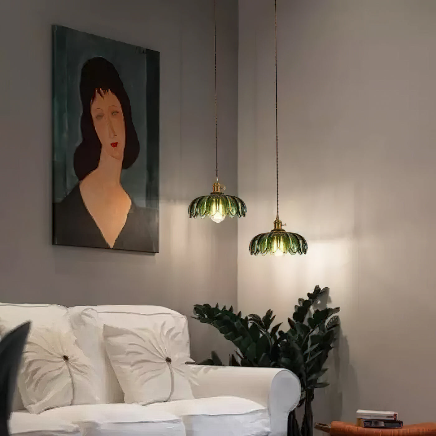 Retro Hanglamp voor Woonkamer en Eetkamer – Elegante Petal Lamp van Metaal en Glas 8
