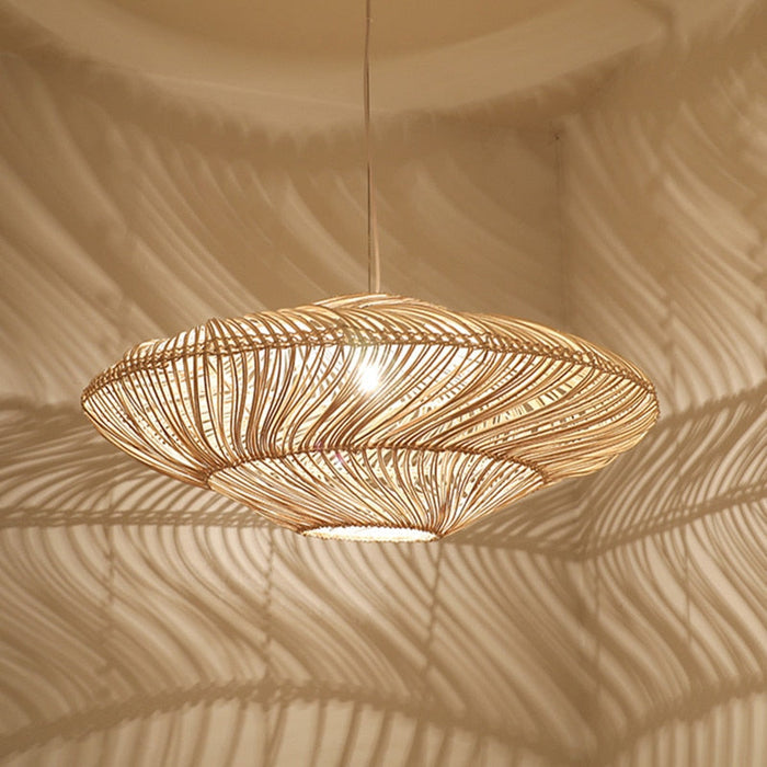 Rotan Hanglamp met Handgeweven Ontwerp en Natuurlijke Lichtuitstraling voor Woonkamer en Eetkamer 5
