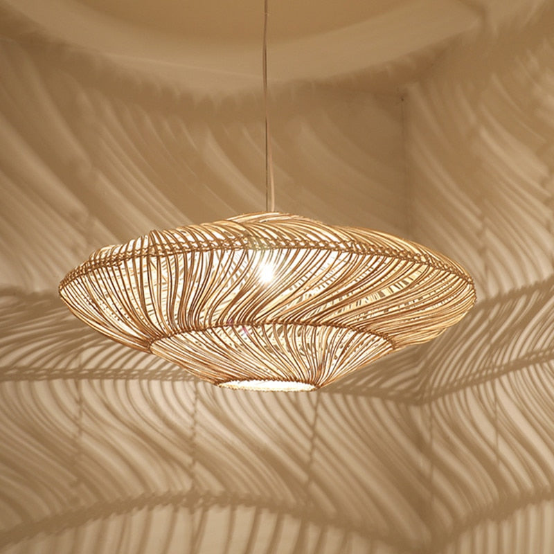 Rotan Hanglamp met Handgeweven Ontwerp en Natuurlijke Lichtuitstraling voor Woonkamer en Eetkamer 7