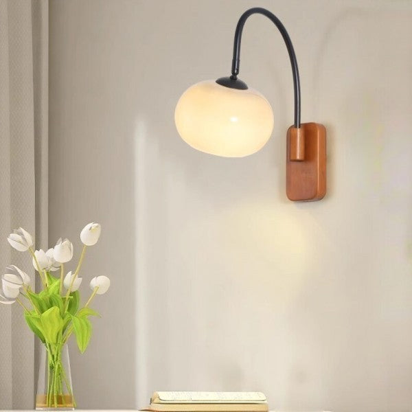 Roteerbaar Glazen Wandlicht met Persimmon Schaduw – Modern Muurlicht voor Woonkamer en Slaapkamer 6