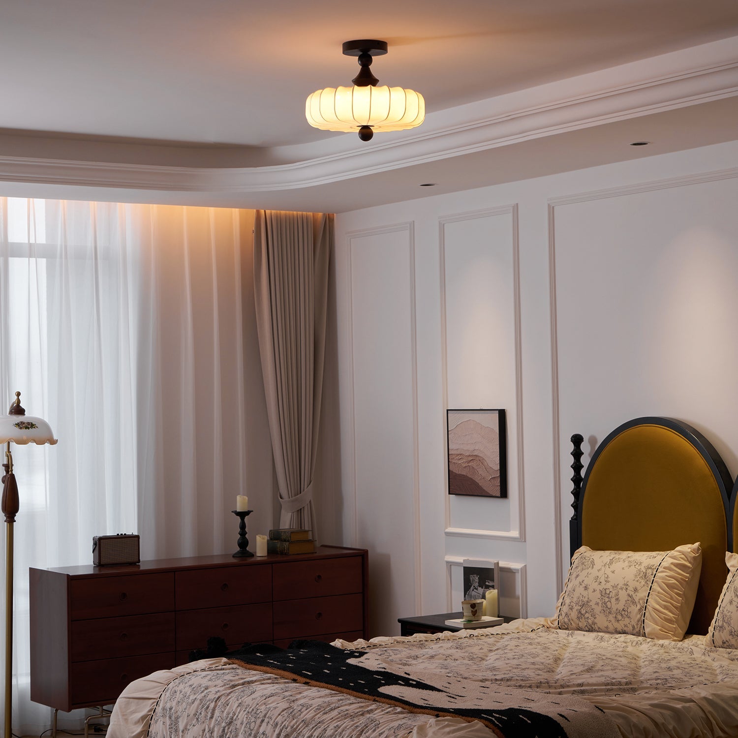 Stijlvolle Plafondlamp Anela met Patroon – LED Plafonniere voor Slaapkamer en Binnengebruik 7