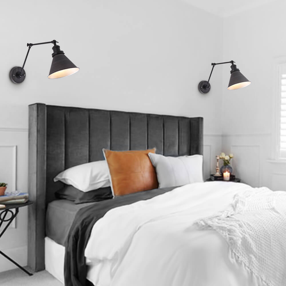 Vintage Wandlamp Goud met Dimbare Functie en Verstelbare Arm voor Binnengebruik 7