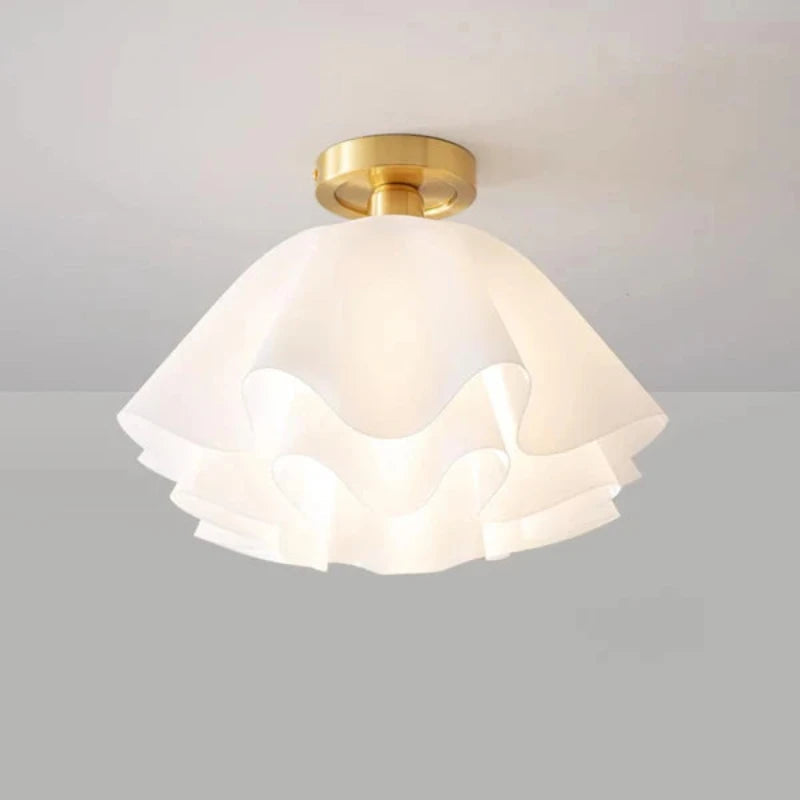 Vintage Witte Plafondlamp Bloem Design – Elegante Plafonniere voor Slaapkamer en Woonkamer 5